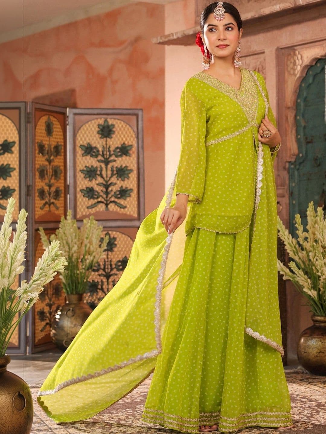 SCAKHI Embroidered Ready to Wear Lehenga & Blouse With Dupatta thumbnail 2