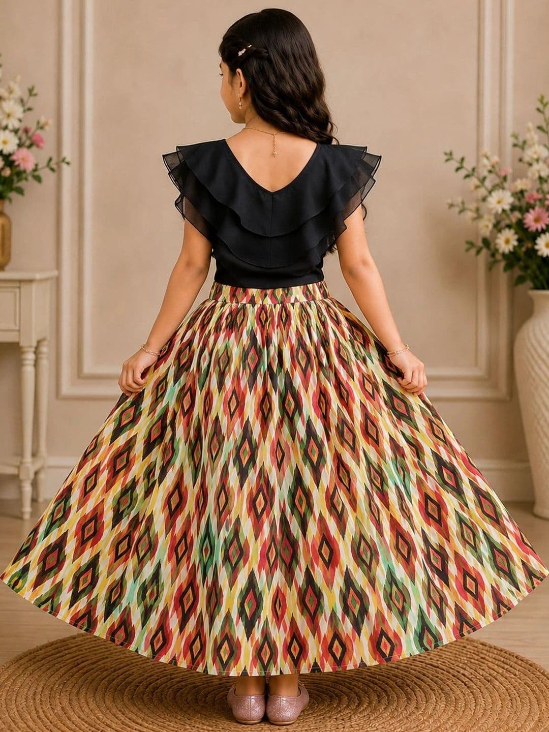 KALINI Girls Ready to Wear Lehenga & thumbnail 3