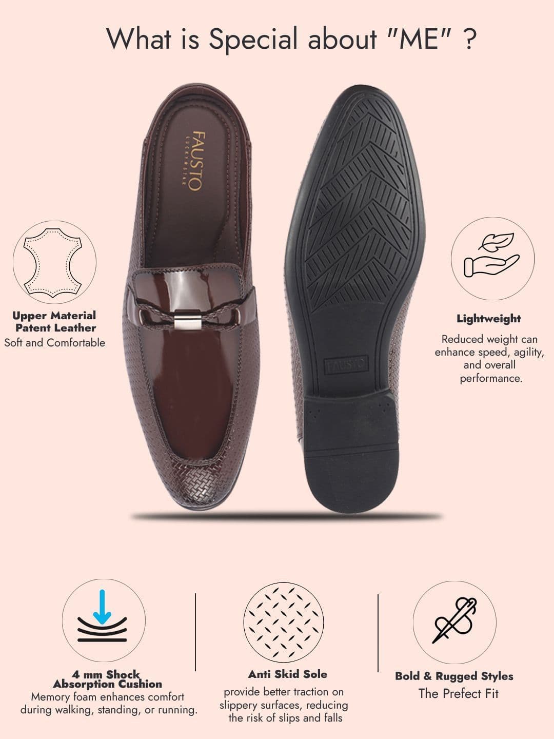 FAUSTO Men Textured Formal Slip-Ons Shoes thumbnail 2