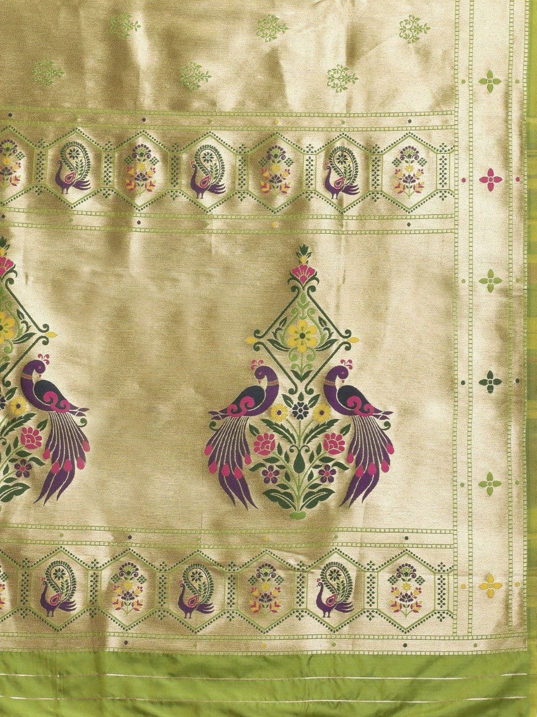 KALINI Woven Design Zari Art Silk Paithani Saree thumbnail 7