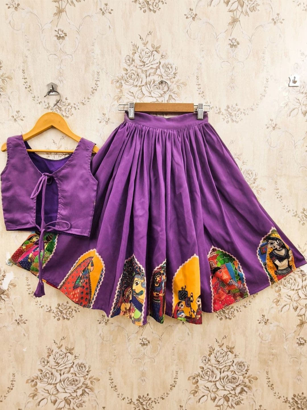 KALINI Girls Printed Ready to Wear Lehenga & thumbnail 6