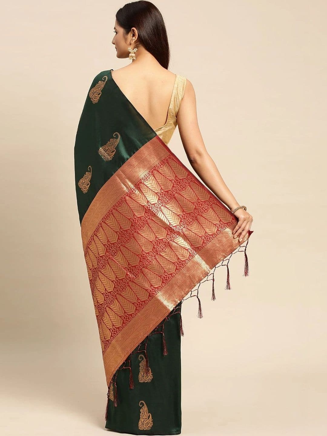 Dhaaga Ghar Woven Design Zari Art Silk Banarasi Saree thumbnail 4