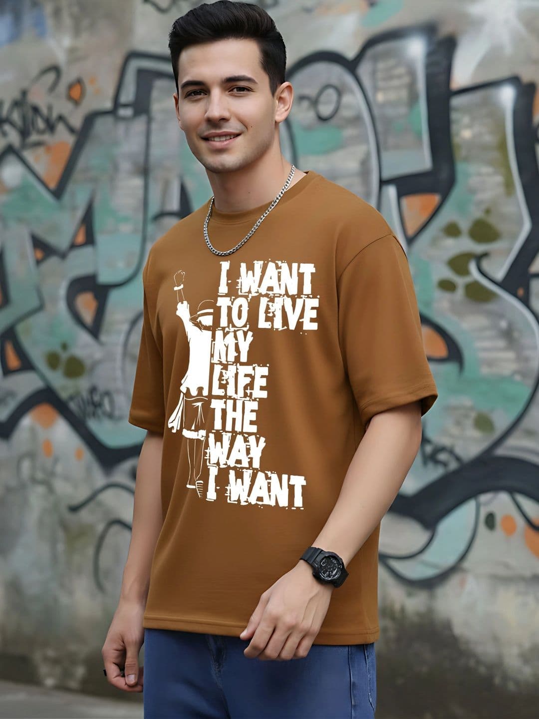 Moda Rapido Men Typography Printed T-shirt thumbnail 2