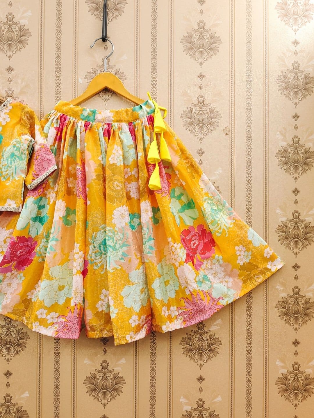 KALINI Girls Printed Ready to Wear Lehenga & thumbnail 3