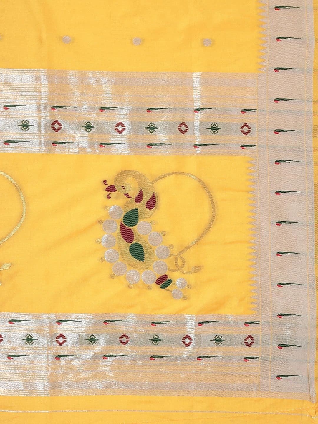 KALINI Woven Design Zari Art Silk Paithani Saree thumbnail 3