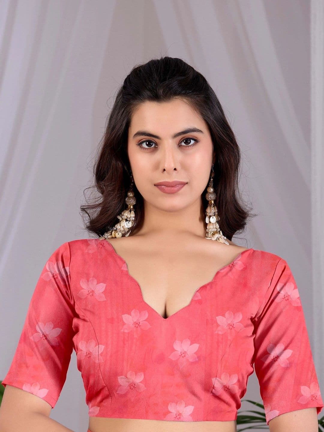 Mitera Floral Satin Designer Saree thumbnail 6