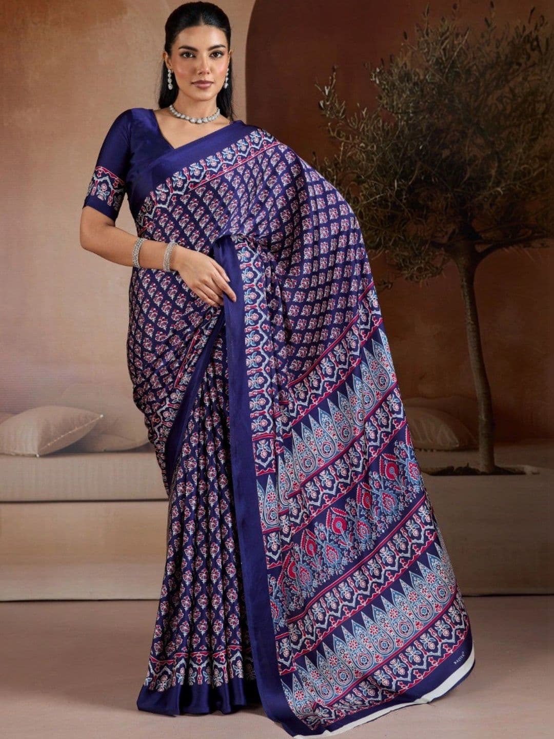 DIVASTRI Satin Designer Saree - view 1