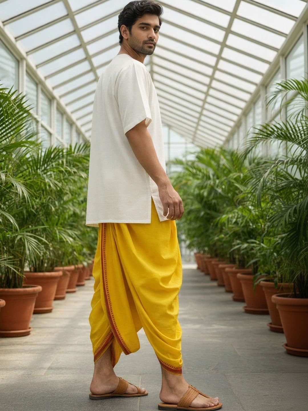 Banarasi Poshak Men Silk Dhoti Dhotis thumbnail 4