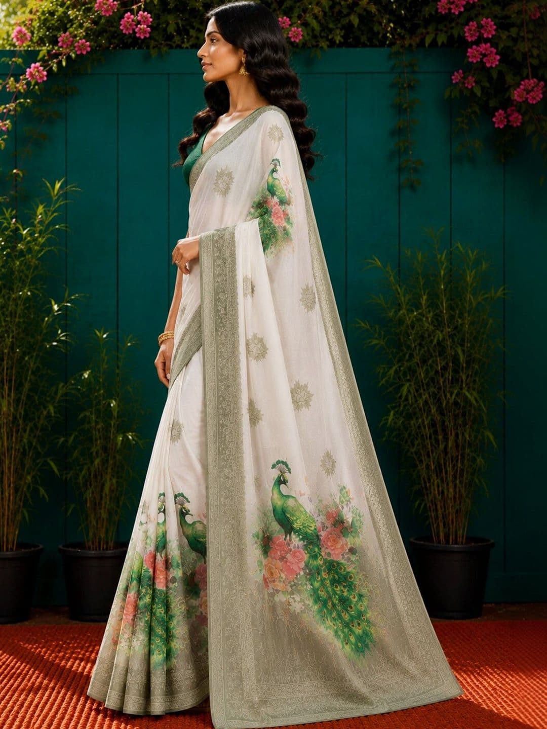 Anouk Embroidered Art Silk Designer Saree thumbnail 2