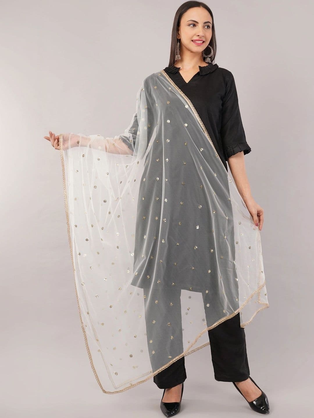 IVAARA Dupatta with Sequinned - view 1