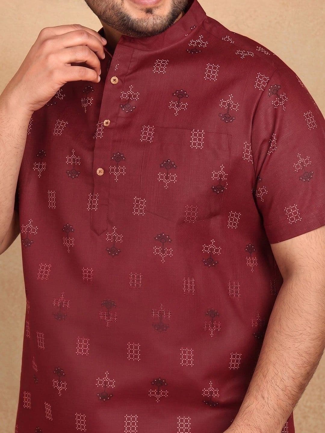 Sztori Men Ethnic Motifs Printed Kurta thumbnail 5