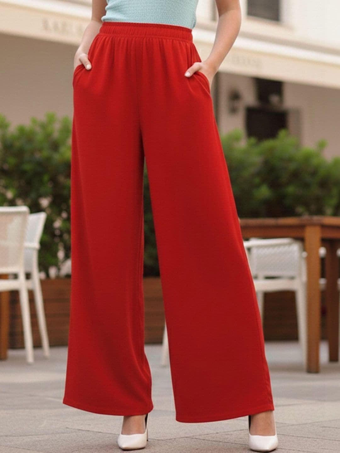 PYNK Women Chambray Palazzos - view 1
