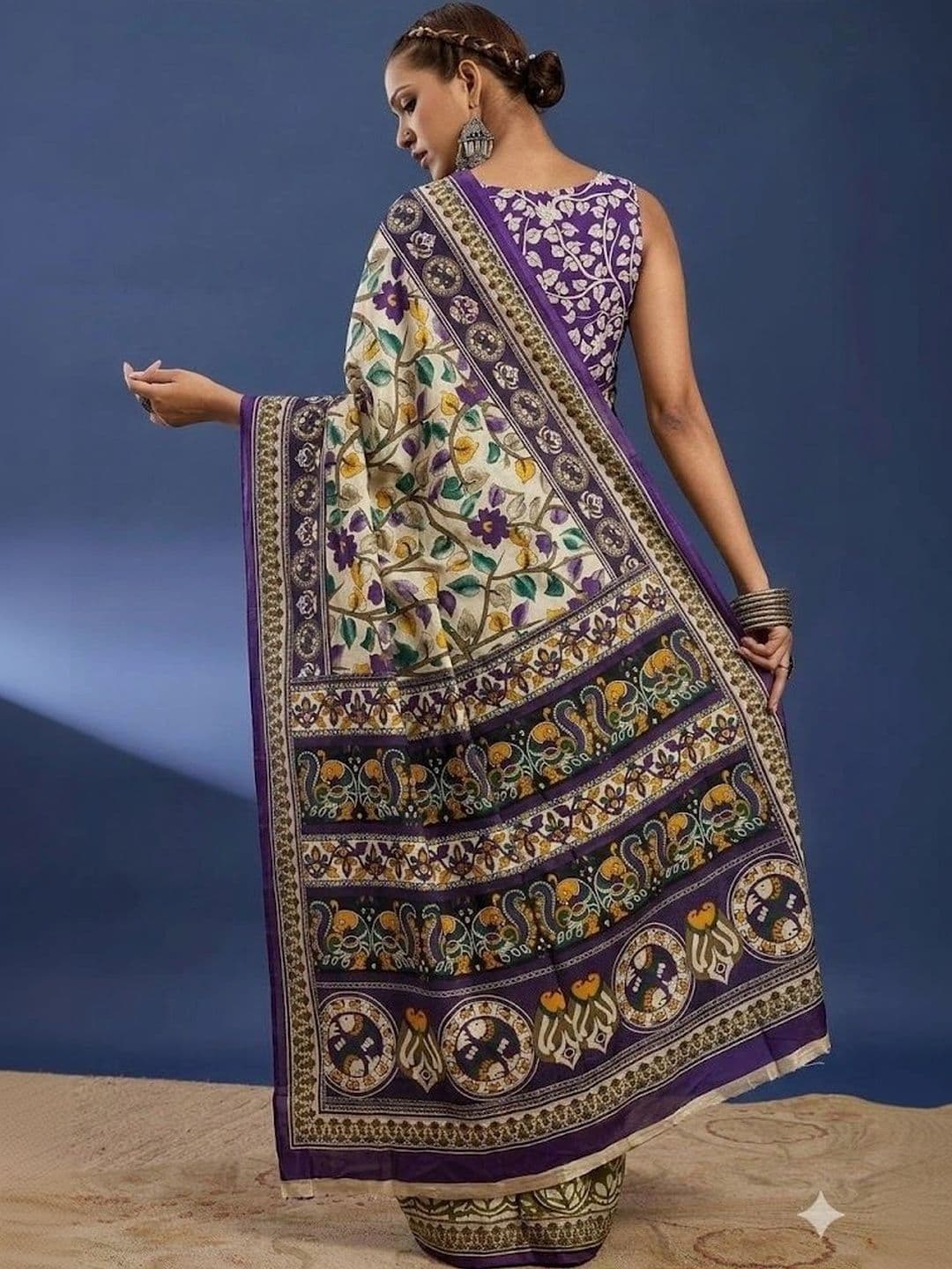 MITITA FASHION Floral Saree thumbnail 2