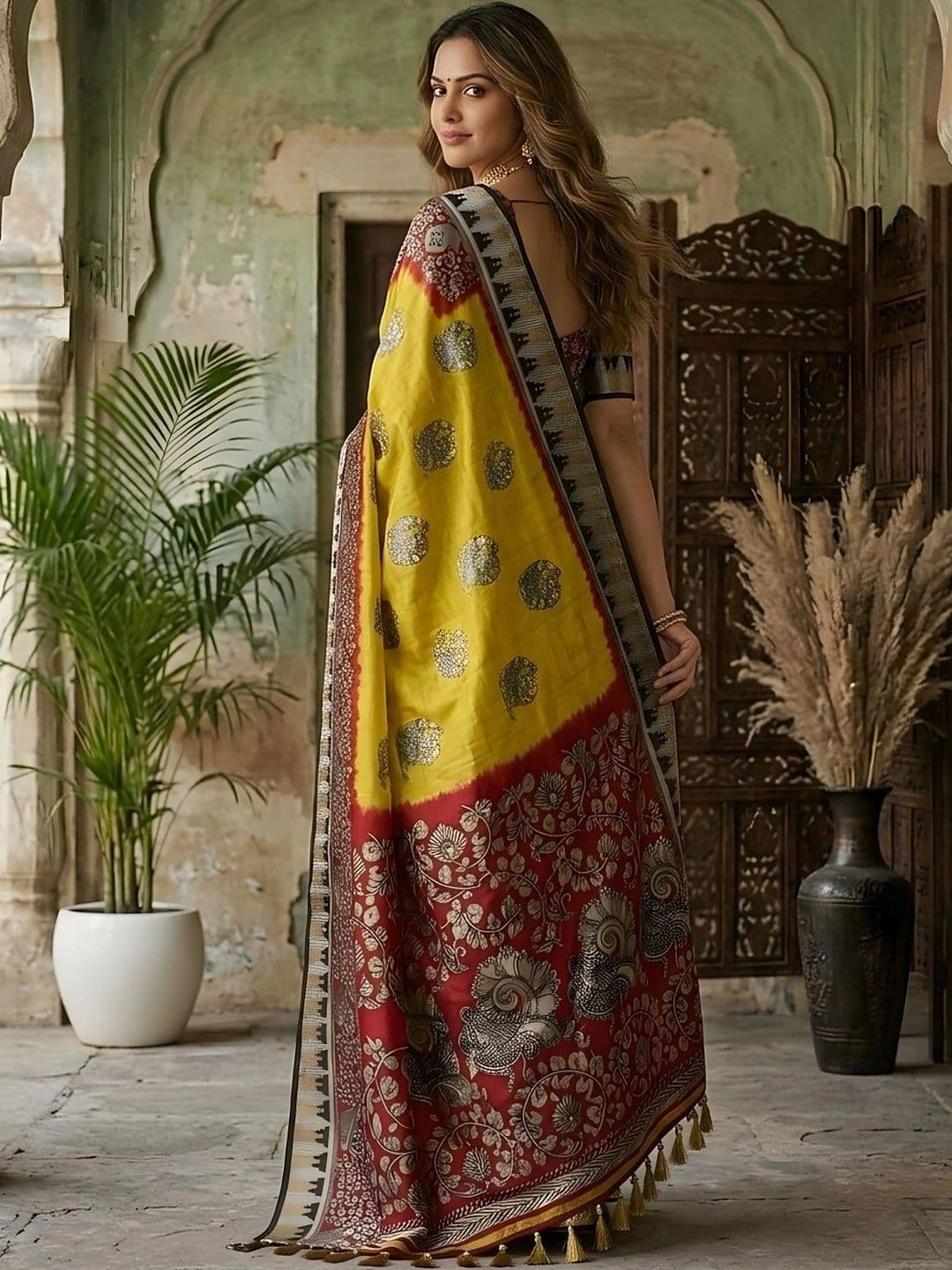 Mitera Paisley Zari Silk Blend Designer Saree thumbnail 2