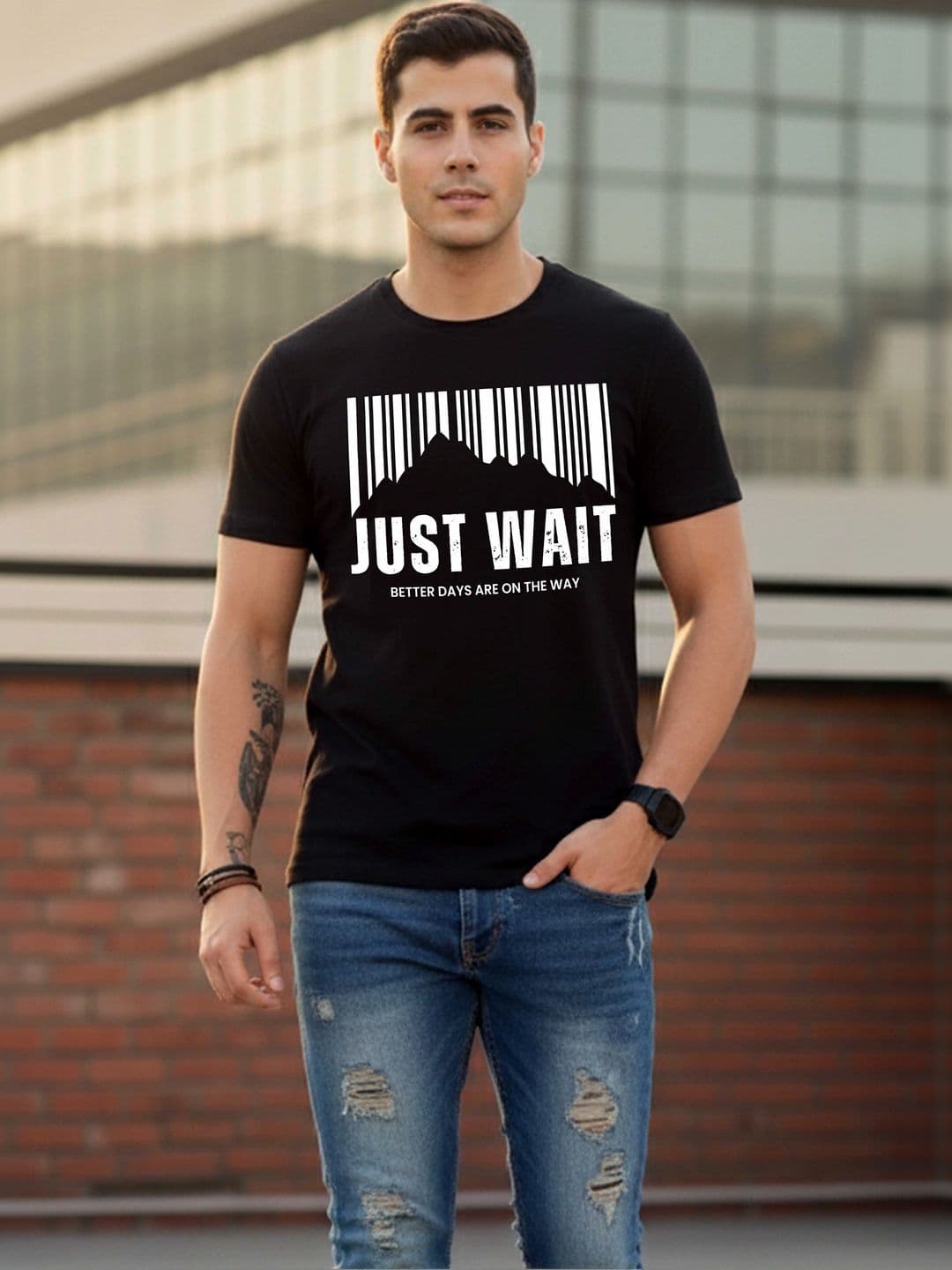 Moda Rapido Men Typography Printed T-shirt thumbnail 4
