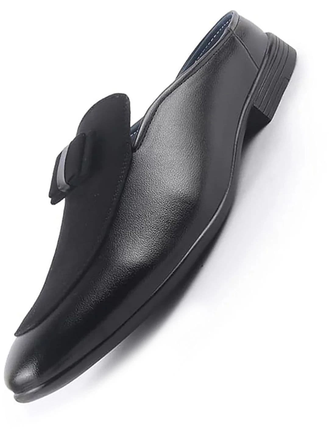 FAUSTO Men Textured Leather Slip-On Formal Shoes - view 1