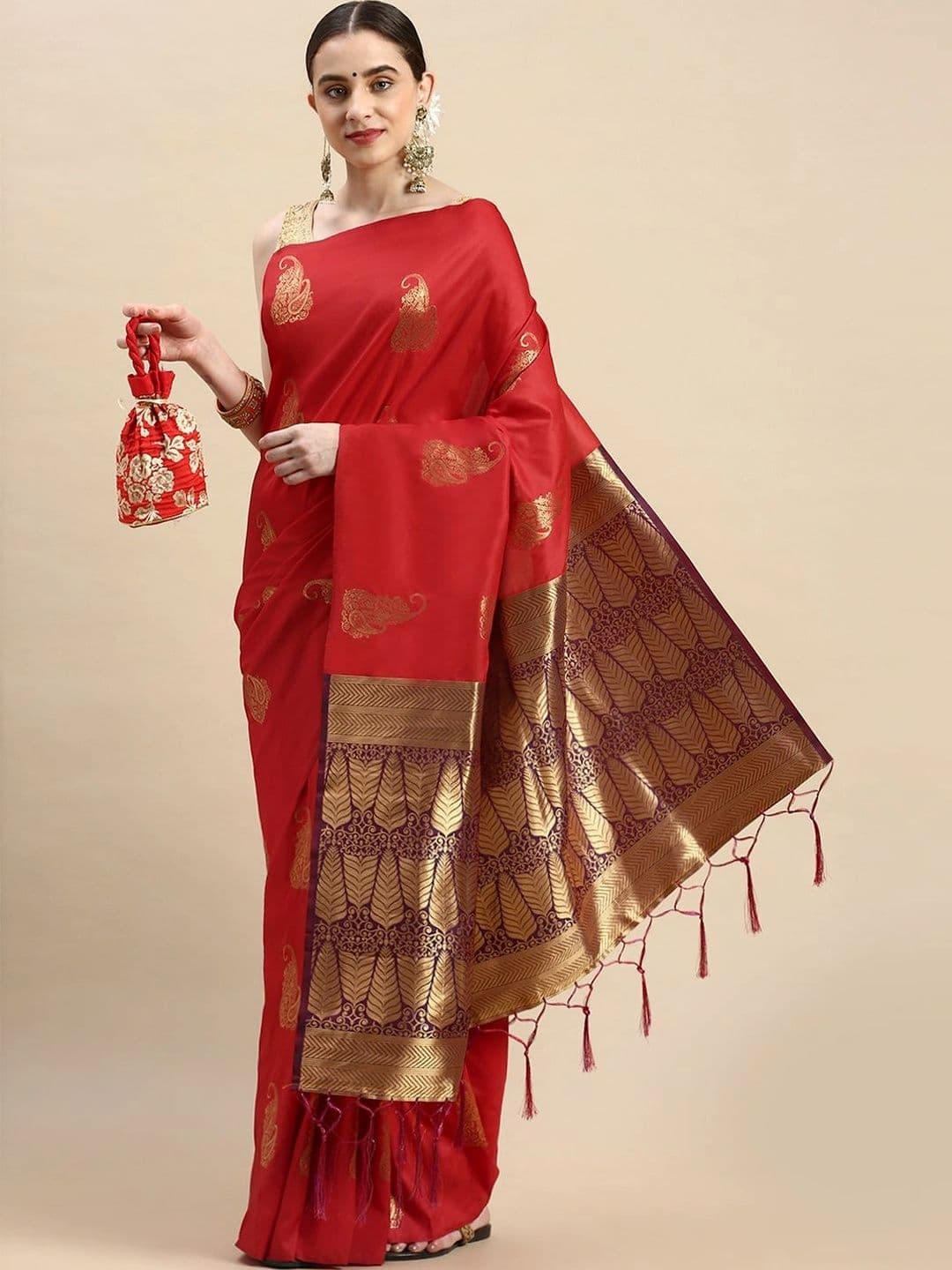 Dhaaga Ghar Woven Design Zari Art Silk Banarasi Saree thumbnail 6