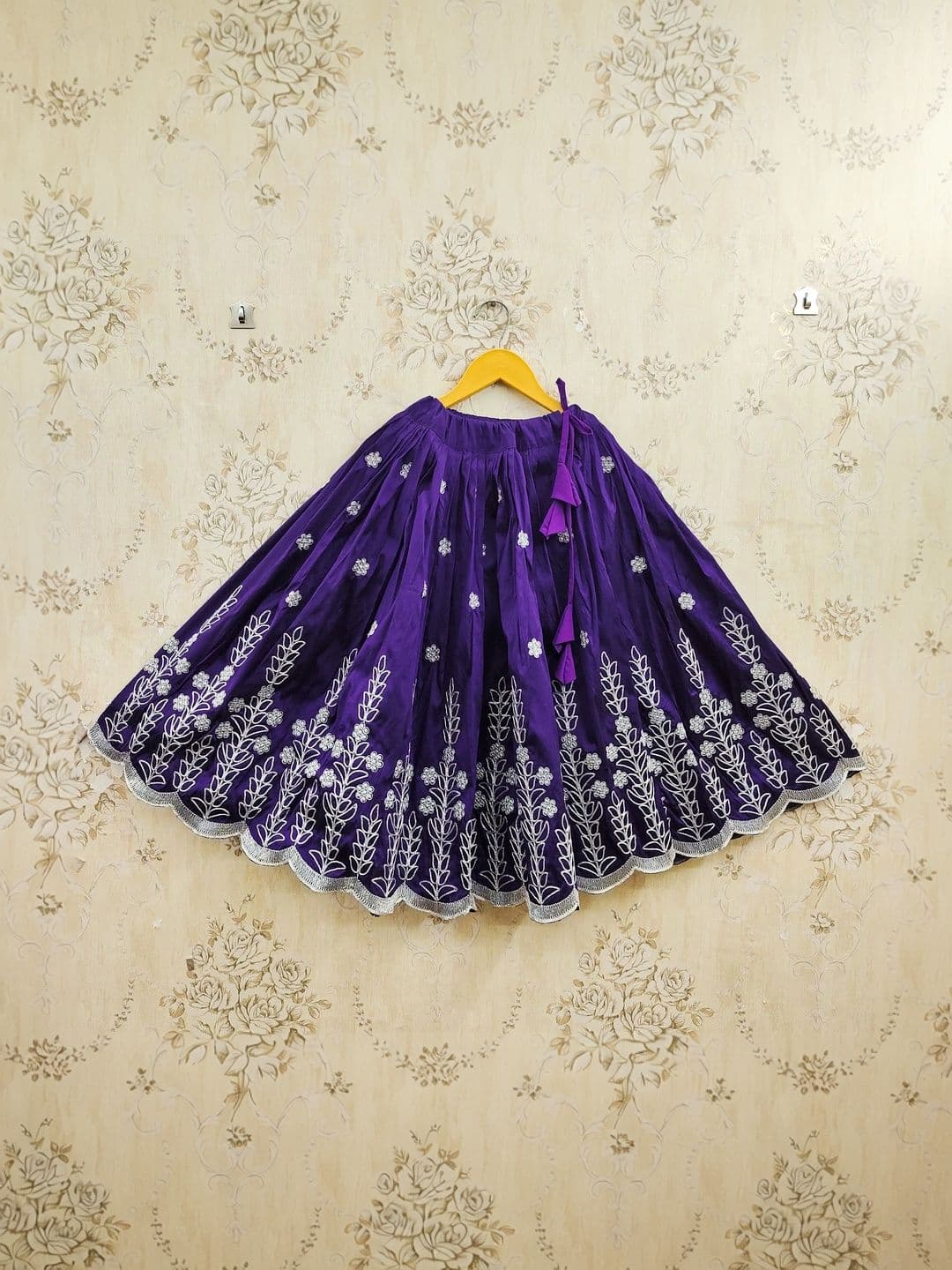 KALINI Girls Embroidered Thread Work Ready to Wear Lehenga & thumbnail 3