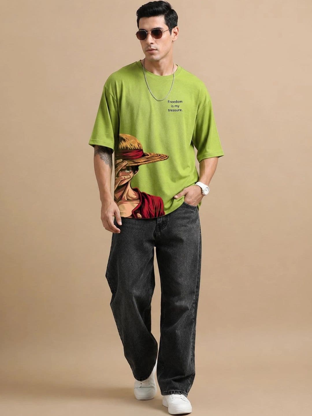 8 Minutes Men Printed Drop-Shoulder Sleeves T-shirt thumbnail 2