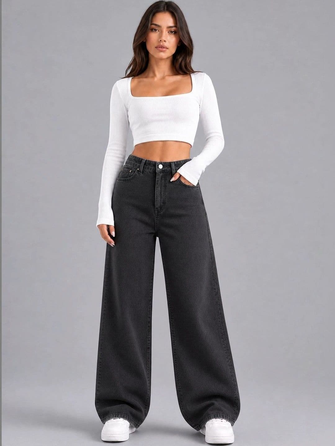 The Roadster Lifestyle Co Women Pure Cotton Clean Look Straight Fit Jeans thumbnail 3
