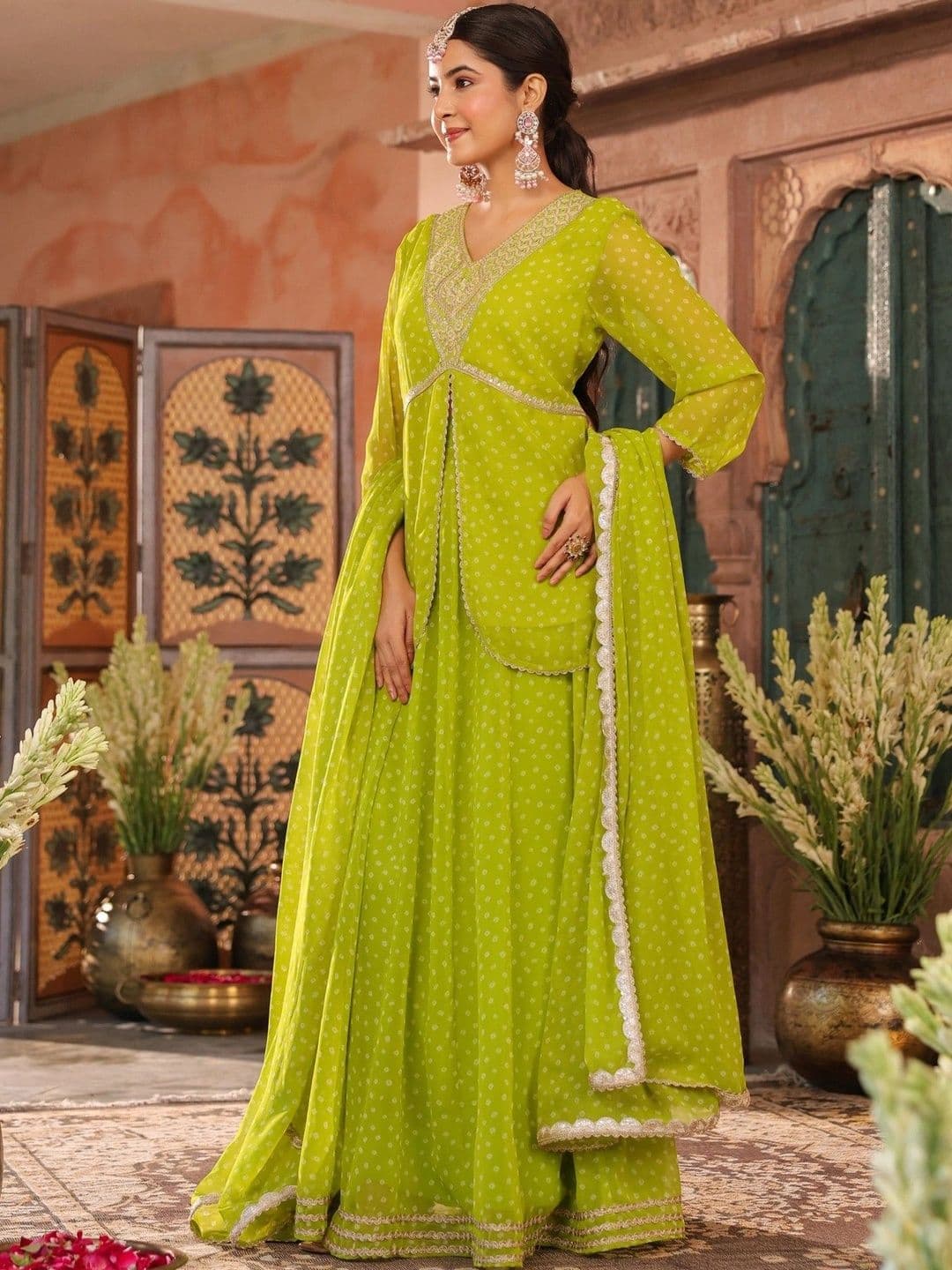 SCAKHI Embroidered Ready to Wear Lehenga & Blouse With Dupatta thumbnail 6