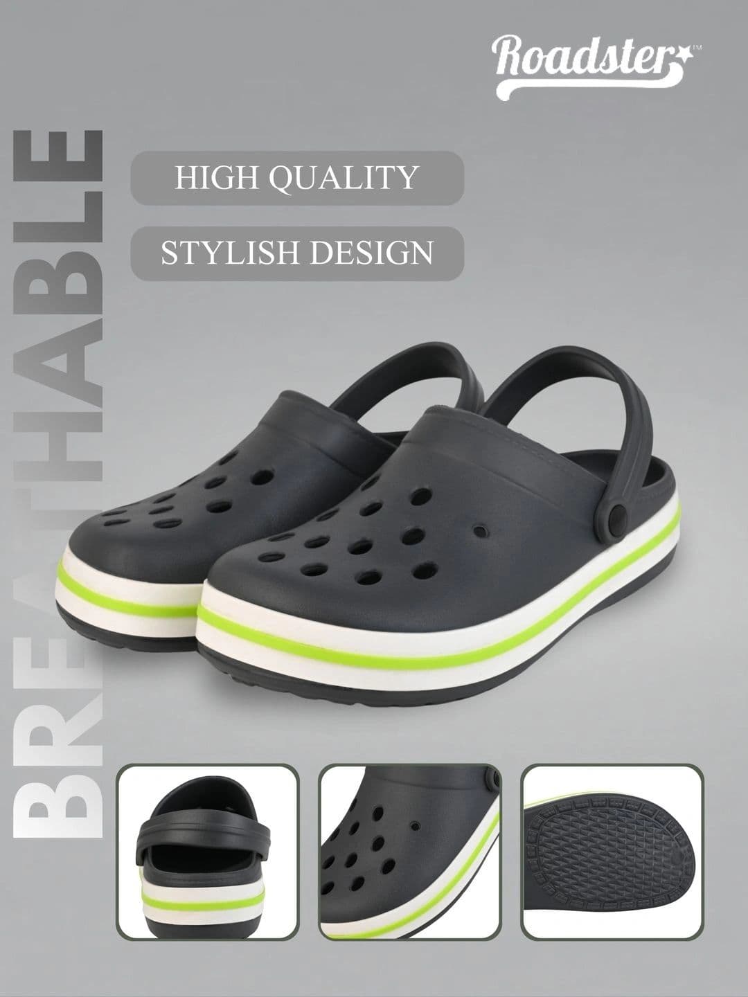 Roadster Men Colourblocked Croslite Clogs thumbnail 4