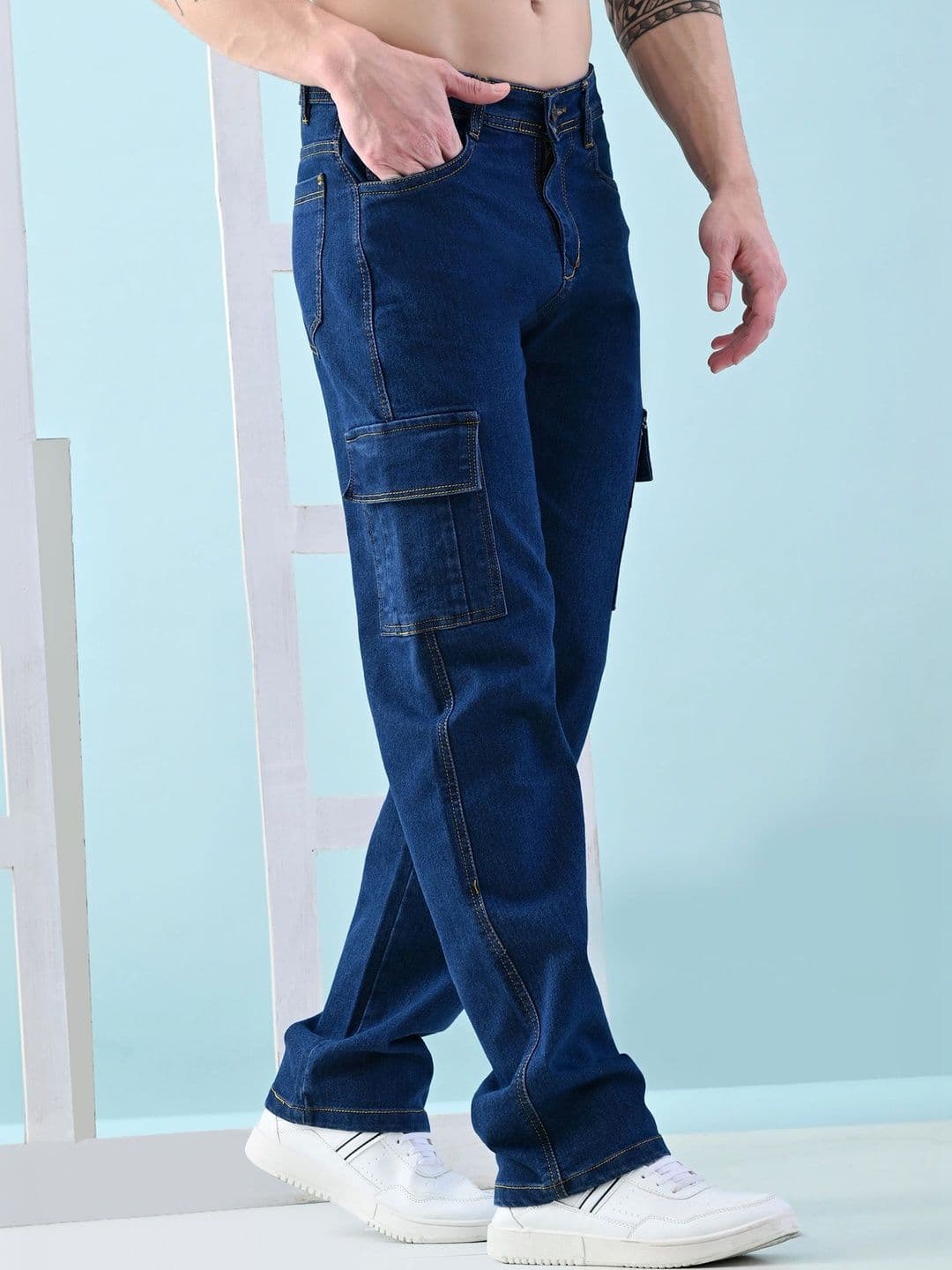 Metronaut Men Classic Regular Fit Mid-Rise Stretchable Jeans thumbnail 2