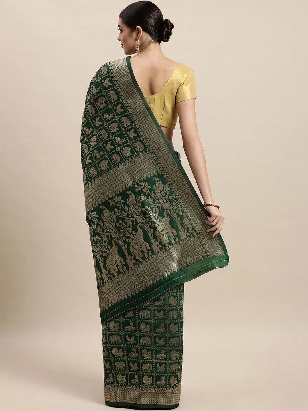 KALINI Woven Design Zari Art Silk Banarasi Saree thumbnail 2