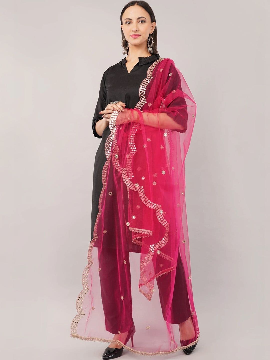 IVAARA Dupatta with Mirror Work thumbnail 5