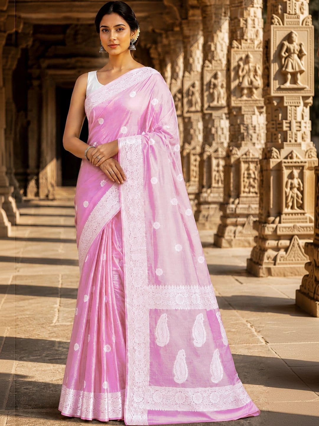 Mitera Woven Design Zari Designer Kanjeevaram Saree - view 1