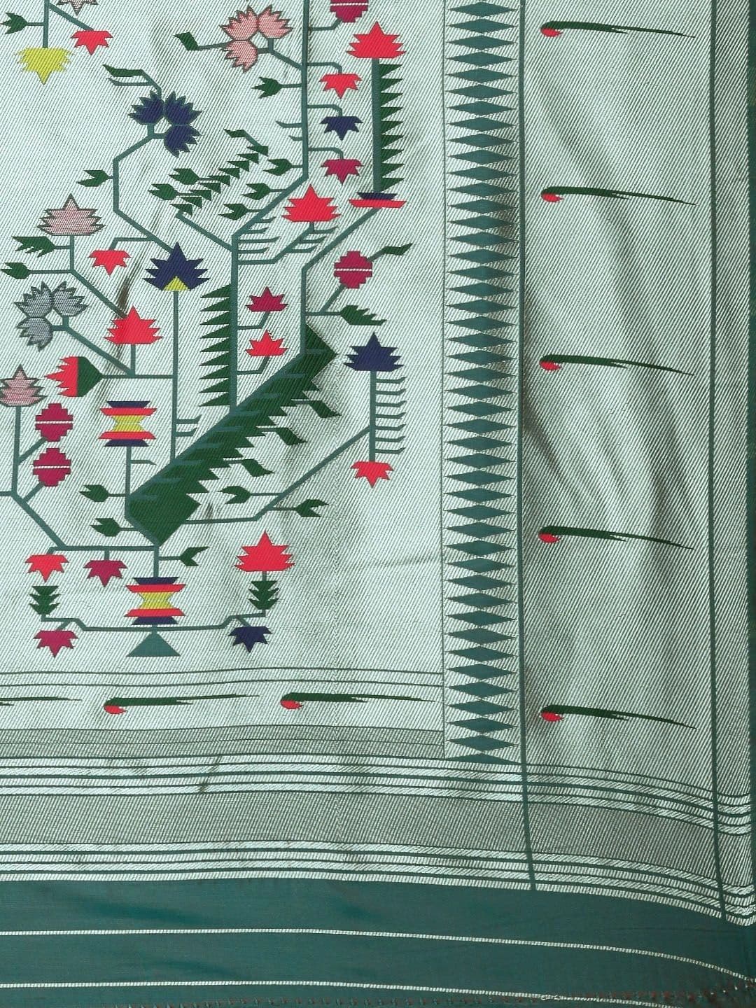 KALINI Woven Design Zari Art Silk Paithani Saree thumbnail 4