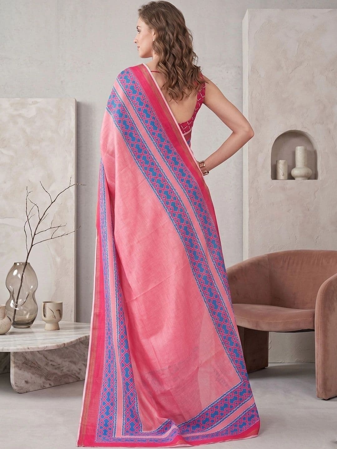 elora Fusion Chanderi Saree thumbnail 4