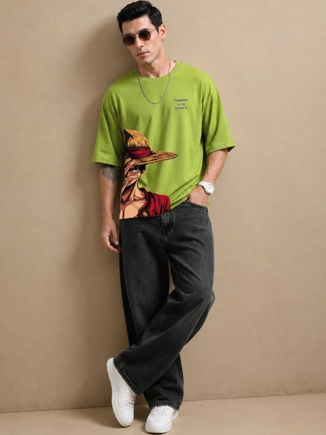 8 Minutes Men Printed Drop-Shoulder Sleeves T-shirt - view 1