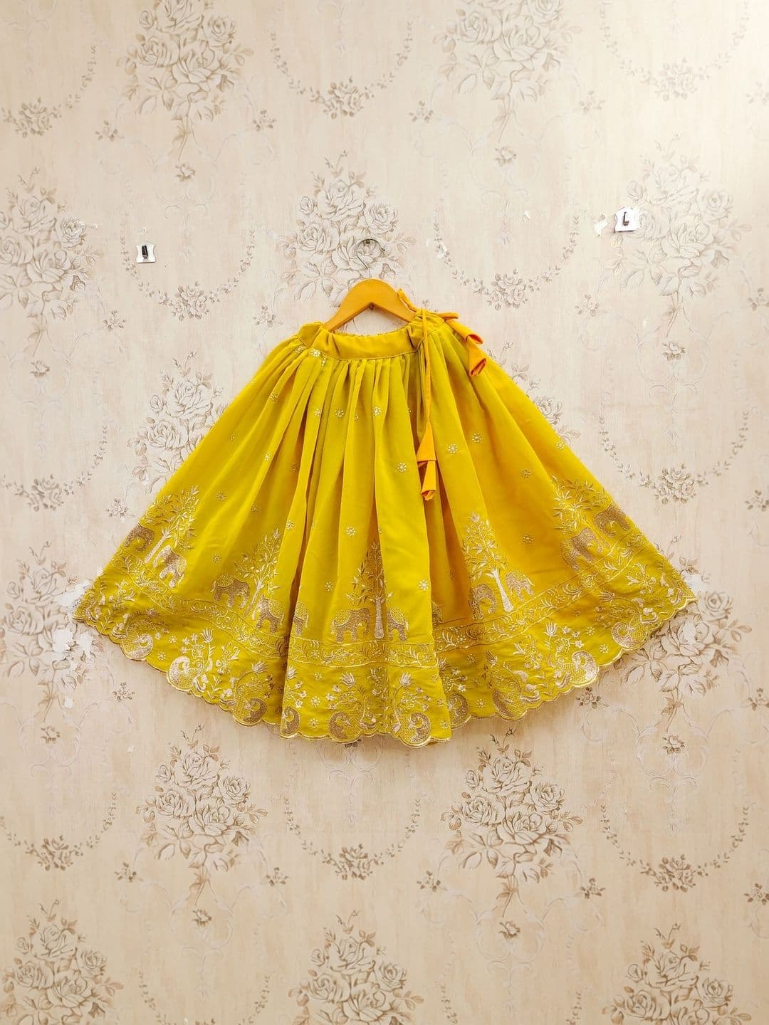 KALINI Girls Embroidered Thread Work Ready to Wear Lehenga & thumbnail 2