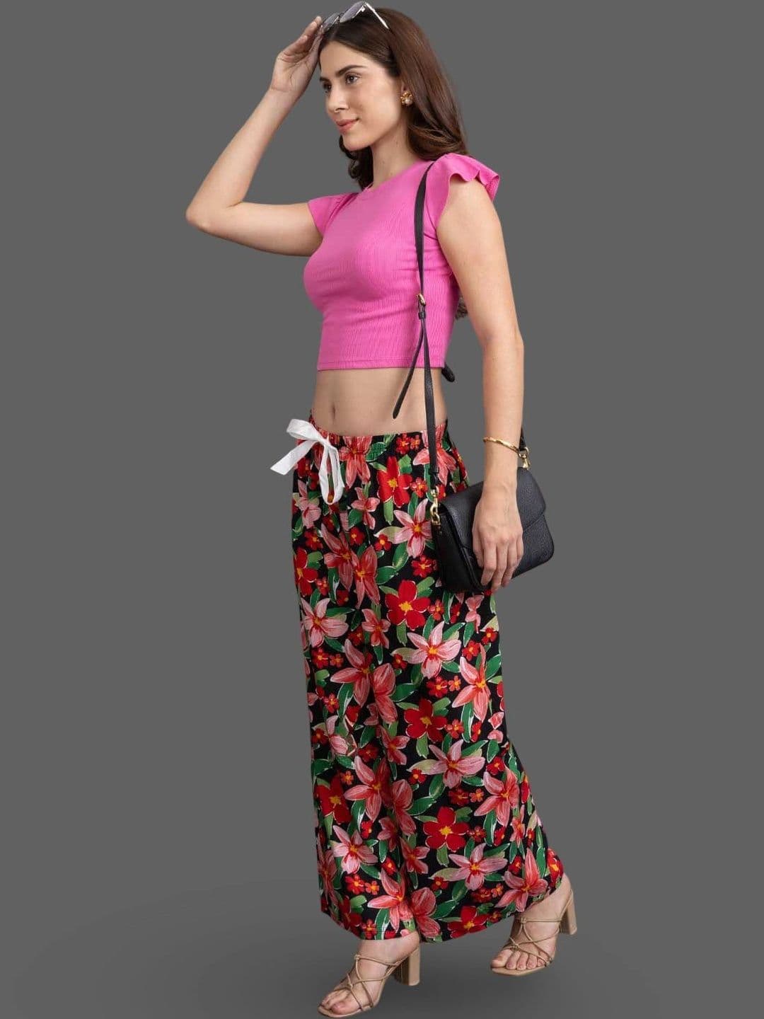Moda Rapido X Gracit Women Floral Printed Palazzos thumbnail 2