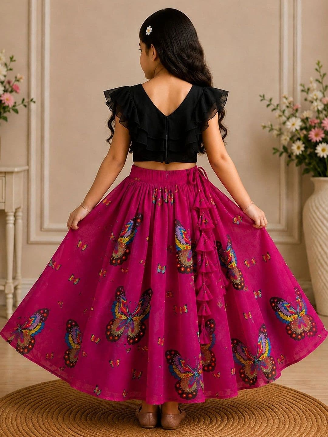 KALINI Girls Ready to Wear Lehenga & thumbnail 2