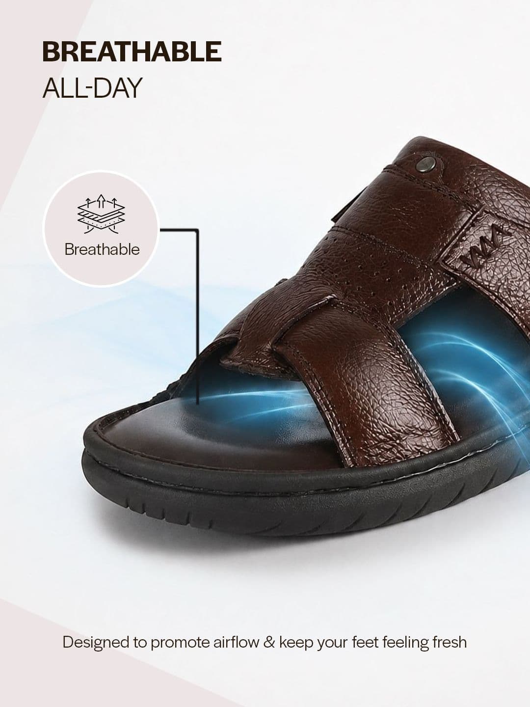 FAUSTO Men Leather Comfort Sandals thumbnail 7