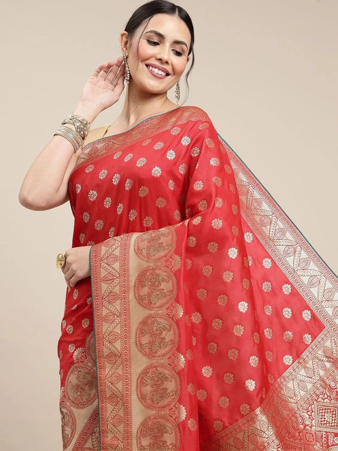 KALINI Woven Design Zari Art Silk Banarasi Saree thumbnail 7
