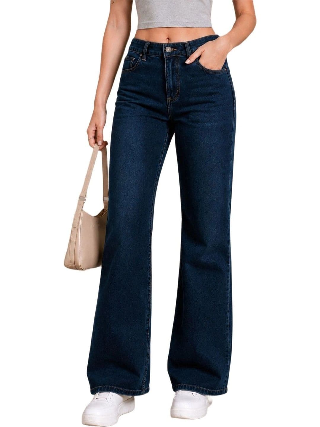 Mast & Harbour Women Comfort Wide Leg High-Rise Stretchable Jeans - view 1