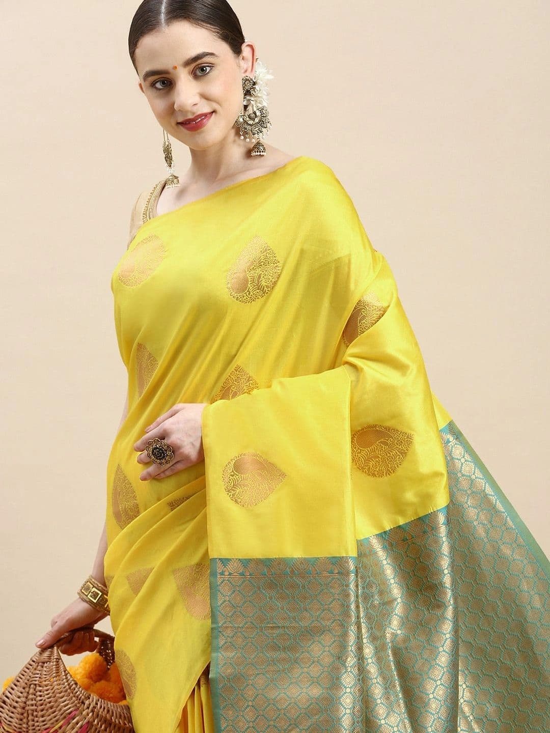 Dhaaga Ghar Woven Design Zari Art Silk Banarasi Saree thumbnail 7
