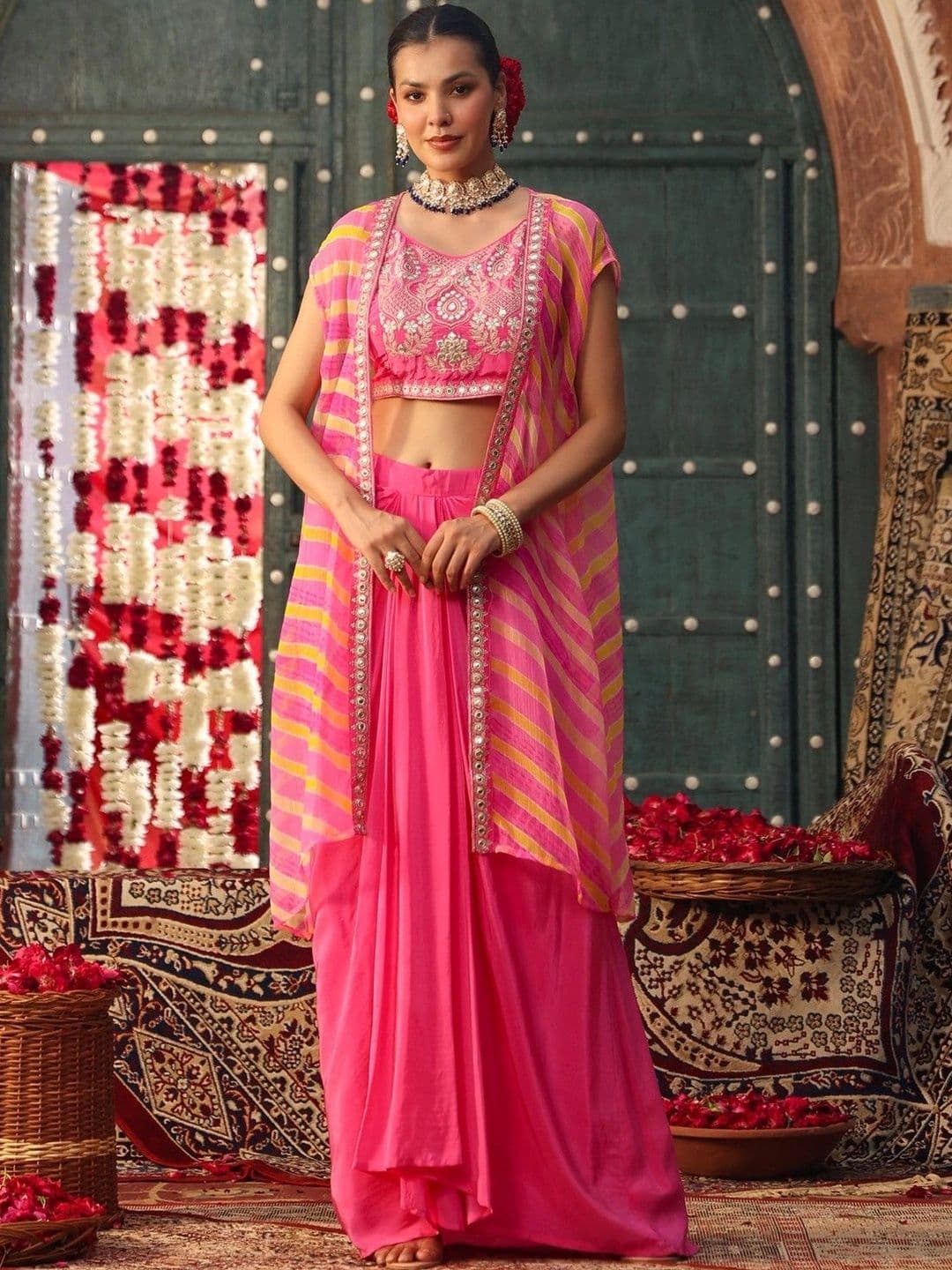 SCAKHI Embroidered Ready to Wear Lehenga & thumbnail 5