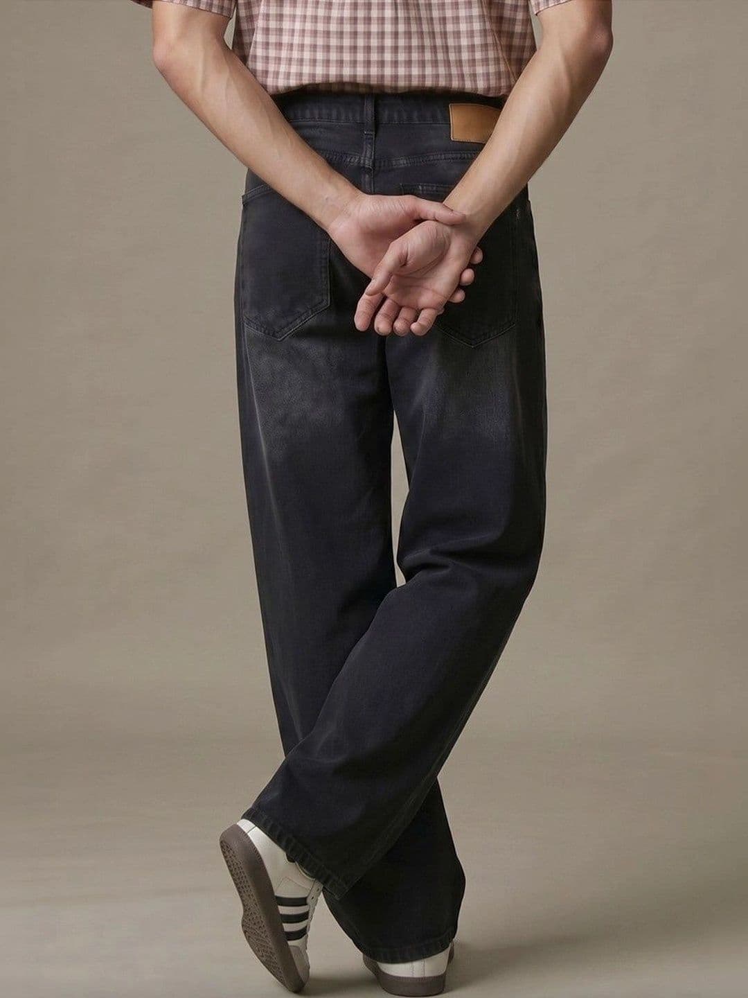 MASTERLY WEFT Men Mid-Rise Low Distress Denim Stretchable Baggy Jeans thumbnail 2