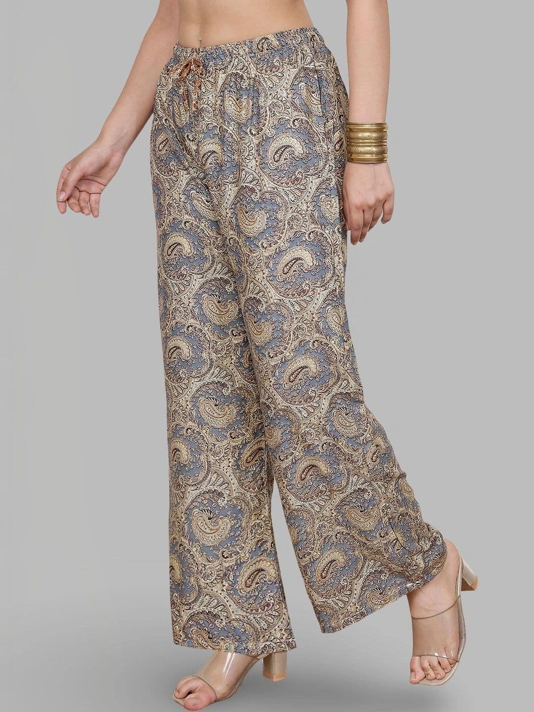 Moda Rapido X Gracit Women Paisley Printed Ethnic Palazzos thumbnail 7