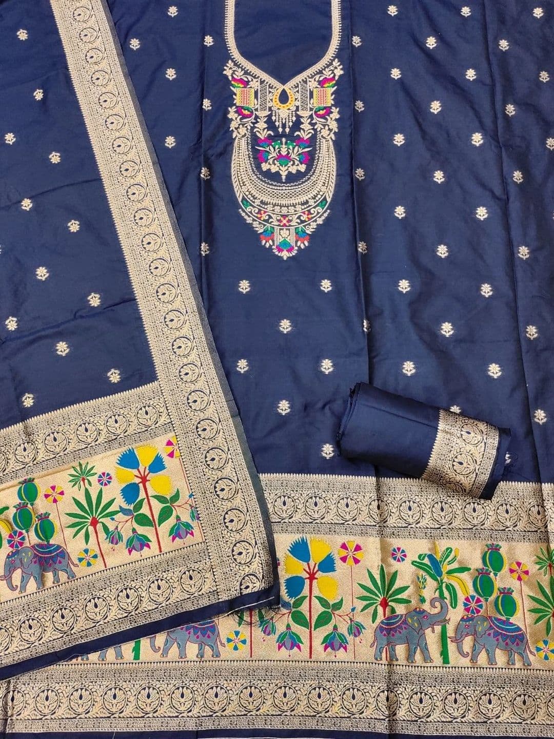 Dhaaga Ghar Pure Silk Unstitched Dress Material thumbnail 4