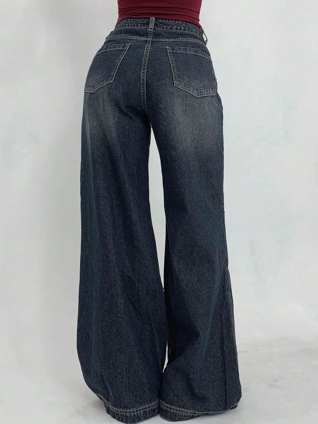 Off Duty India Women Flared High-Rise Low Distress Light Fade Jeans thumbnail 2