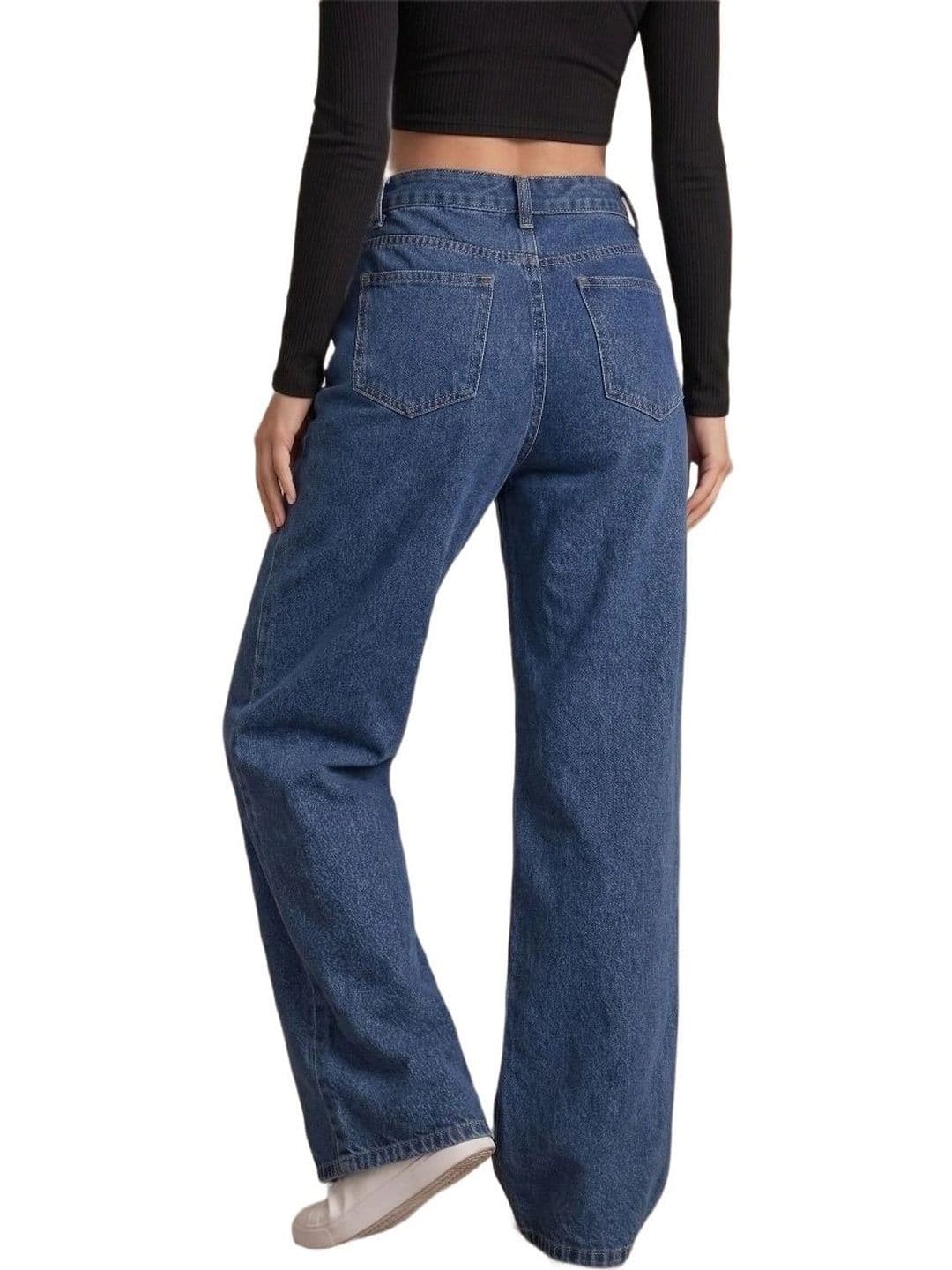 Mast & Harbour Women Comfort Wide Leg High-Rise Light Fade Stretchable Jeans thumbnail 5