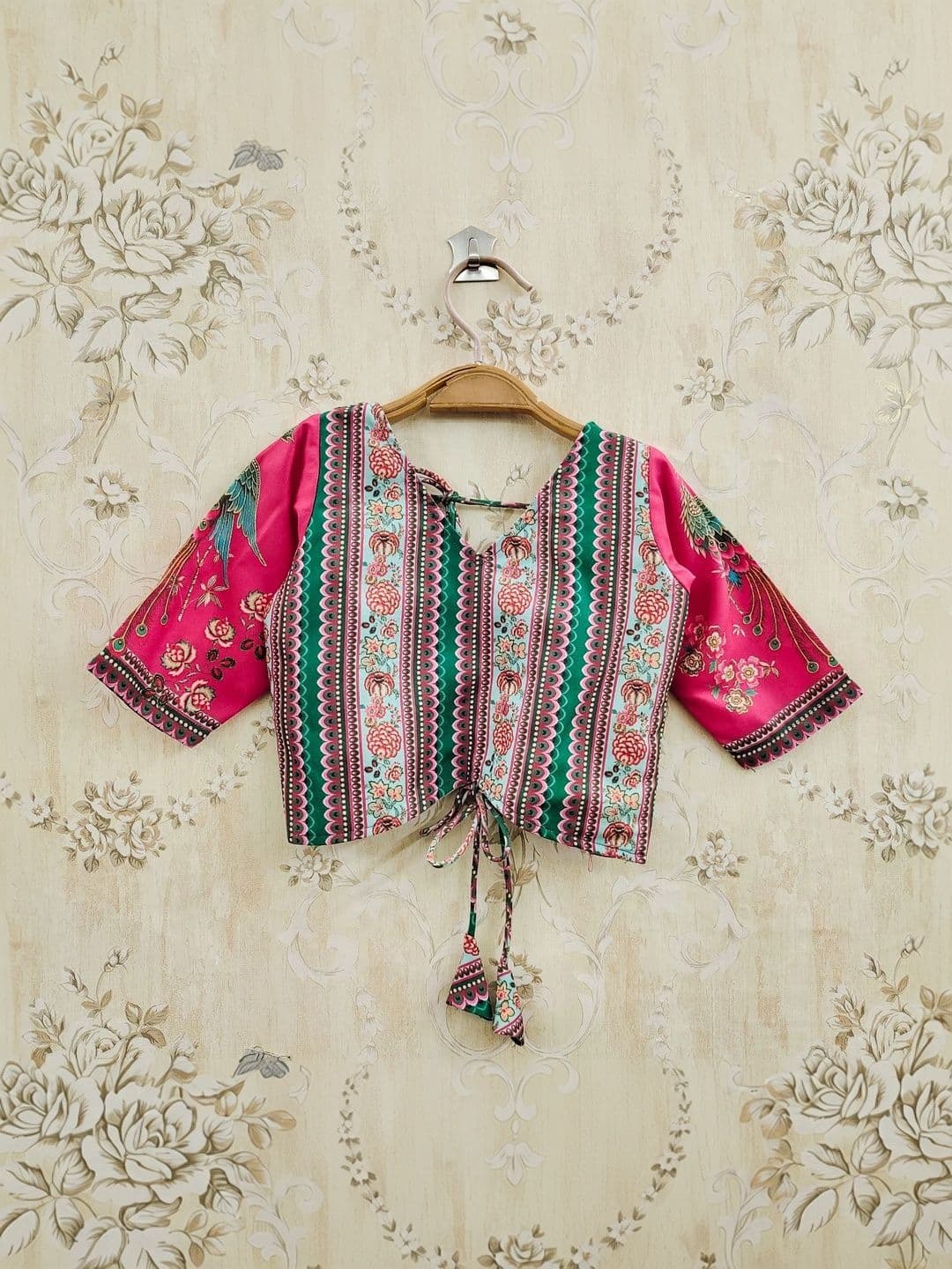 KALINI Girls Printed Block Print Ready to Wear Lehenga Set thumbnail 2