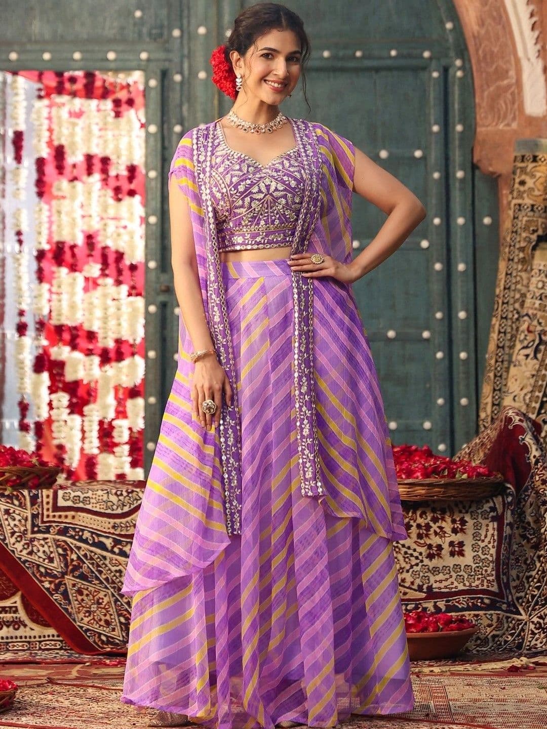 SCAKHI Embroidered Ready to Wear Lehenga & thumbnail 3