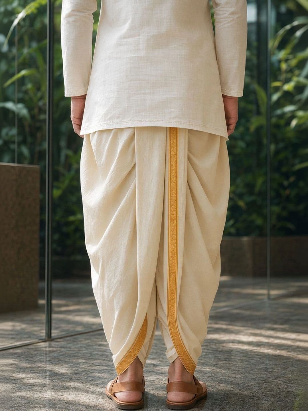 Banarasi Poshak Men Silk Dhoti Dhotis thumbnail 2