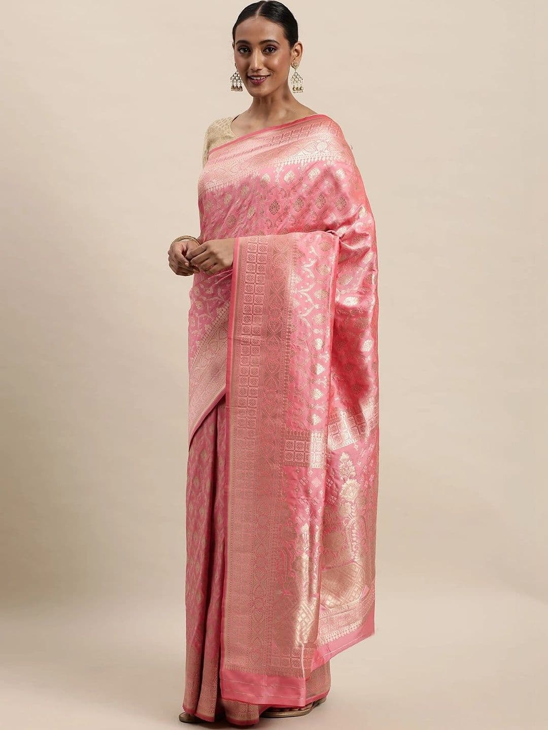 KALINI Women Woven Design Zari Art Silk Banarasi Saree - view 1